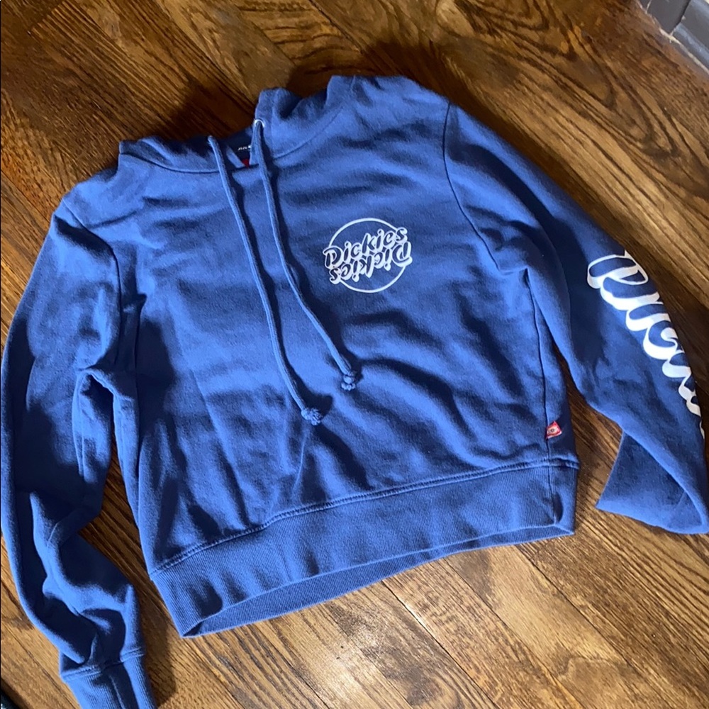 Blue Dickies  crop Hoodie with Logo